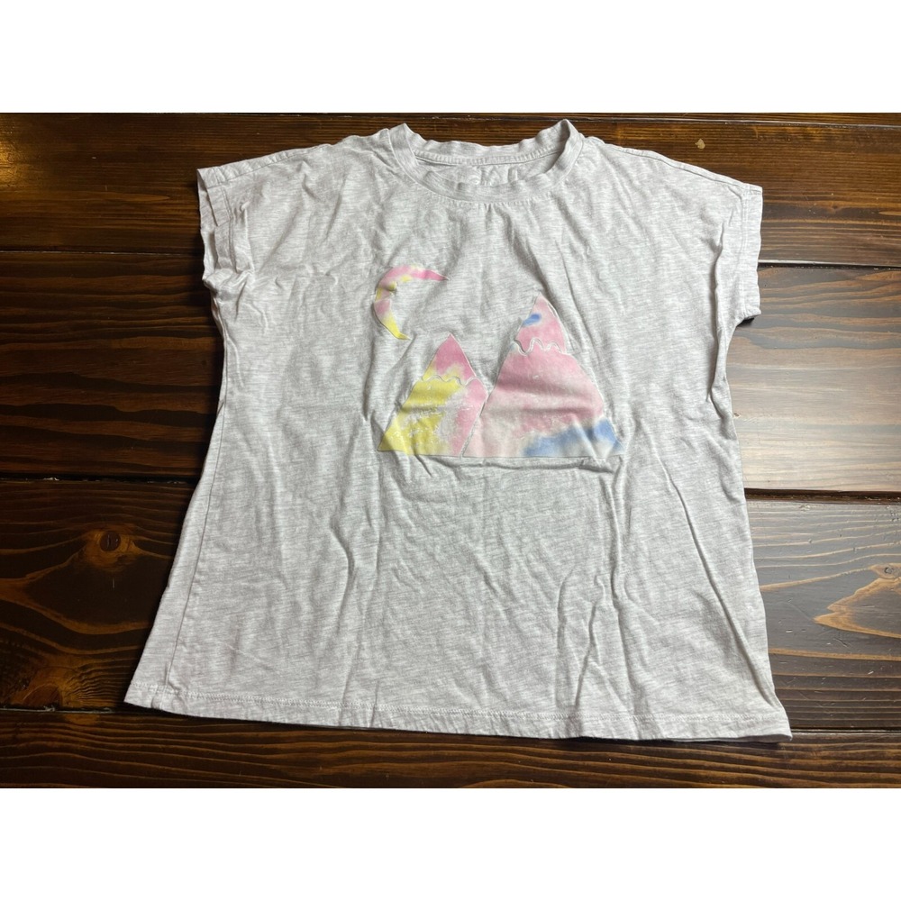 ZYIA Active Shirt, Women's Size Small, Gray, Mountain print